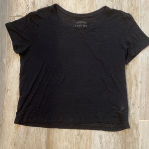 aero cropped ribbed tee